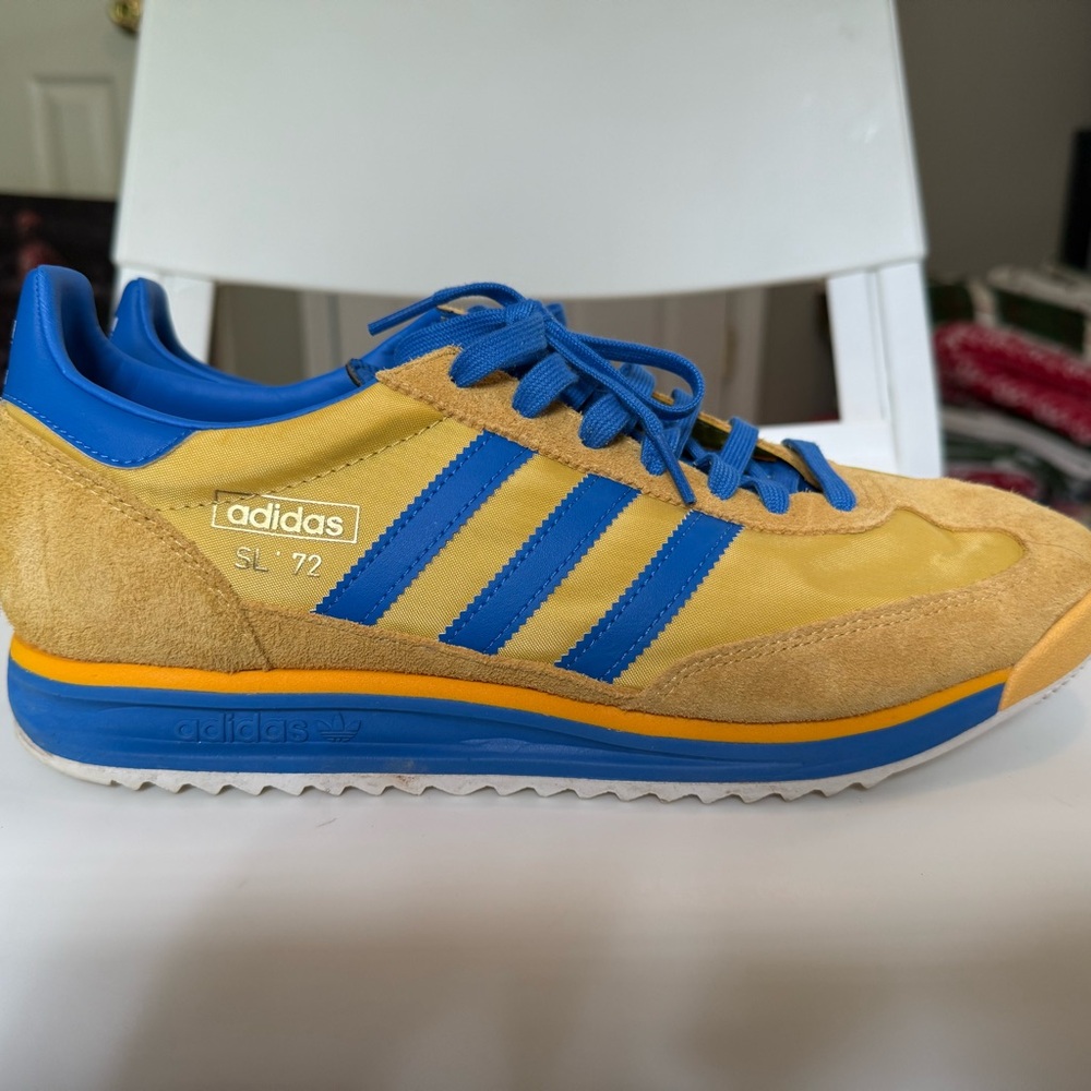 Adidas SL '72 RS Men's Shoes Utility Yellow and Bright Royal Blue Sz 11.5 IE6526